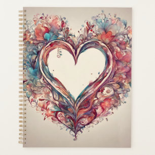 Coeurs - aquarelle peinture cardiaque