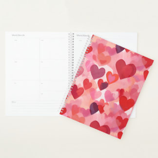 Cœurs aquarelle rose et rouge Coquette romantique