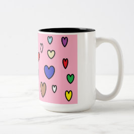 Coeurs arc-en-ciel Mug