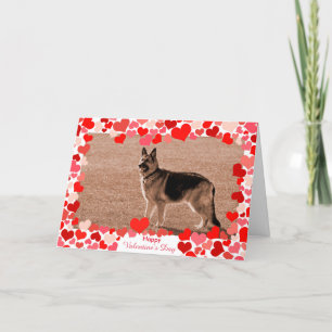 Coeurs berger allemand Saint-Valentin Carte photo