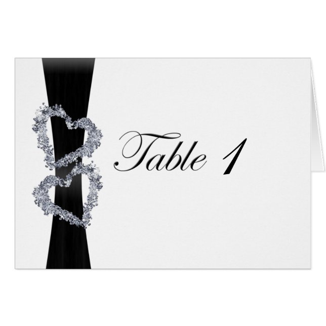 Coeurs brillants : Coeurs noirs de ruban et de (Devant horizontal)