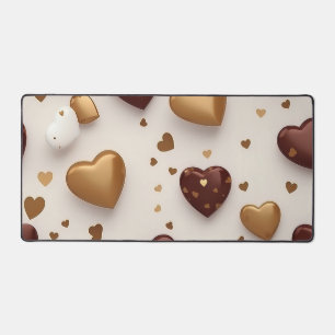 Coeurs chocolat et or