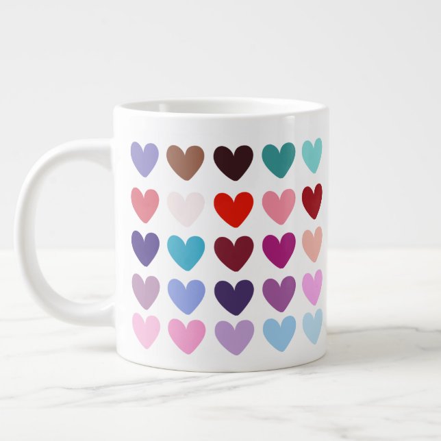 Coeurs colorés Mugs (Gauche)