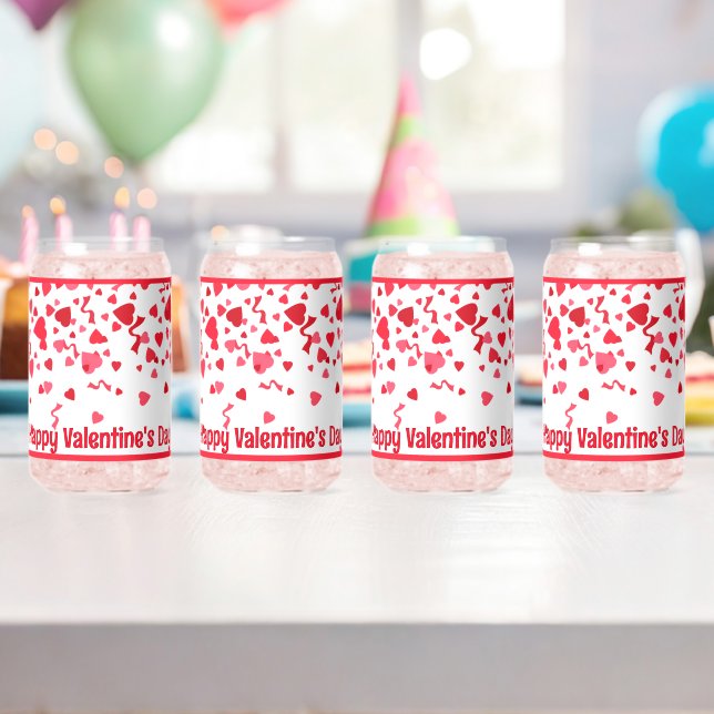 Coeurs Confetti Rouge Personnalisé Valentine (Insitu (Anniversaire))
