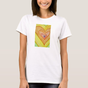 Coeurs d'amitié d'or T-shirt d'amour personnalisé