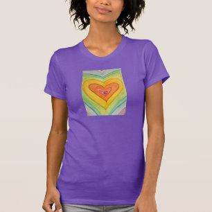 Coeurs d'amitié Rainbow Love Custom Art T-Shirts