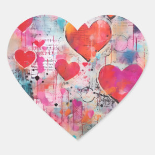 COEURS D'AMOUR vintage STICKER