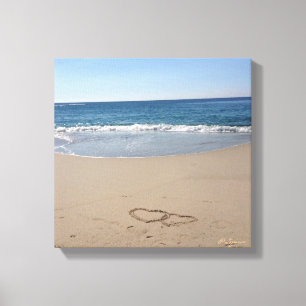 Coeurs dans la toile de sable