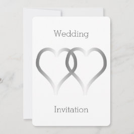 Coeurs d'argent faire-part de mariage