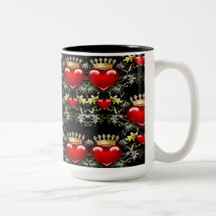 Coeurs de bijoux de la Couronne Motif de café Mug