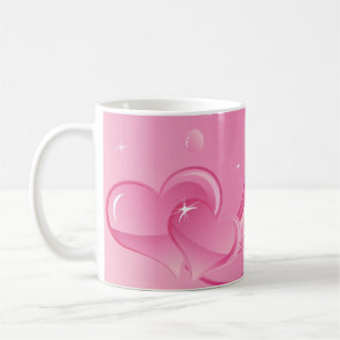 Coeurs de bulle rose Mug