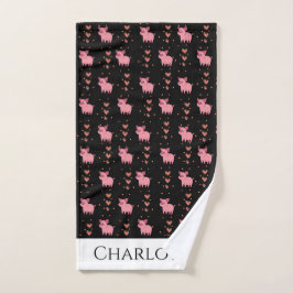 Coeurs de cochon rose mignon Motif Aimer les anima