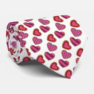 Coeurs de coeur rose Saint Valentin Cravate de coo