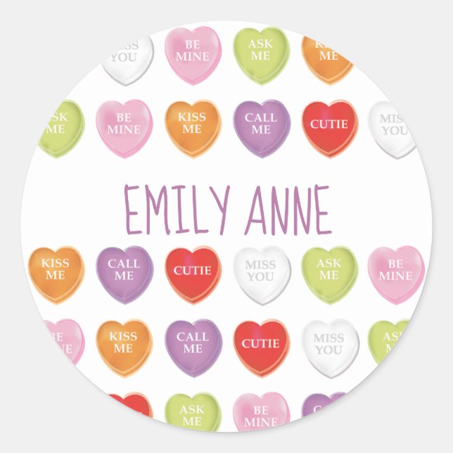Coeurs de conversation Stickers personnalisés (Devant)