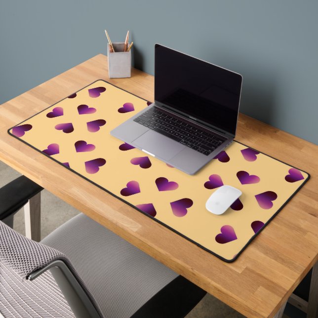 Coeurs de dégradé violet rose motif (Bureau 2)