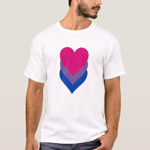Coeurs de fierté de bisexualité T-Shirt