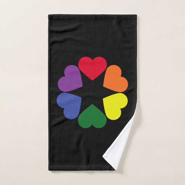 Coeurs de fierté LGBT (Serviette à main)