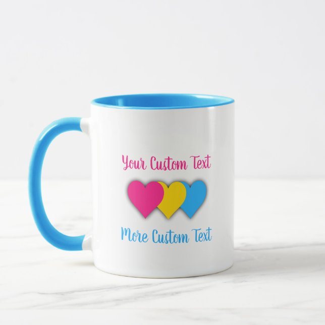 Coeurs de fierté transexuelle mug (Gauche)