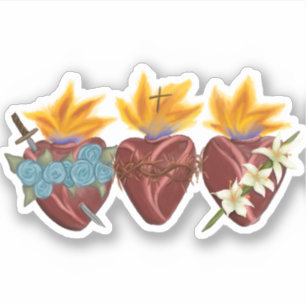 Coeurs de la Sainte Famille - Sticker en vinyle