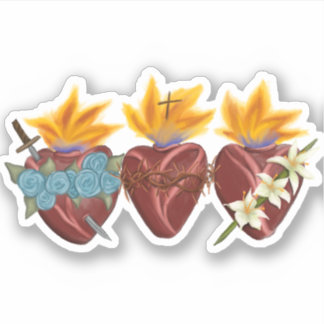 Coeurs de la Sainte Famille - Sticker en vinyle