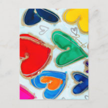 Coeurs de Lovitude en Carte postale bleue