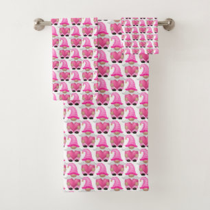 Cœurs de lutins roses Bois scandinave Salle de bai