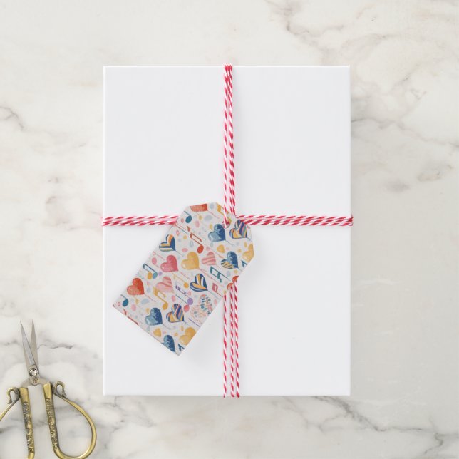 Coeurs de musique étiquettes cadeaux (With Twine)