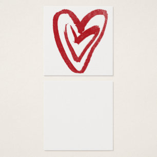 Coeurs de nidification de l'aquarelle rouge simple