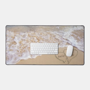 Coeurs de plage avec noms