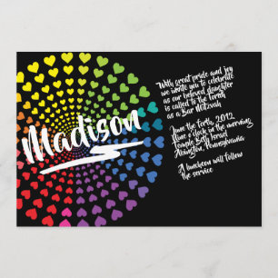 COEURS DE PLANCHE Invitation Bat mitzvah
