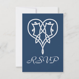 Coeurs de tissage celtique dans la carte RSVP de l