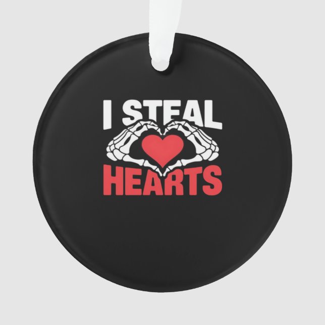 Coeurs de vol Valentines Jour Funny Skeleton Hand  (devant)