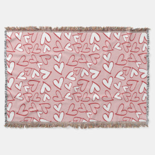 Coeurs épars Motif Lancer couverture