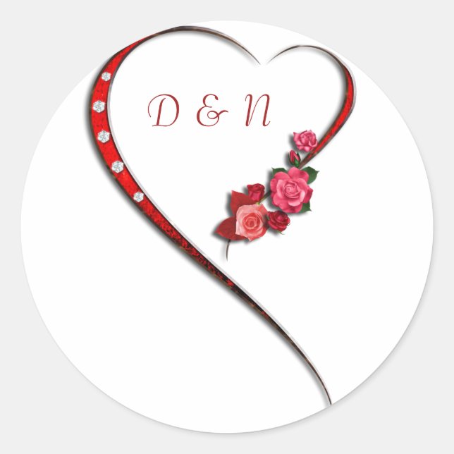 Coeurs et autocollants de fleurs (Devant)
