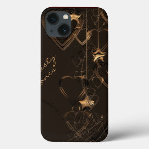 Coeurs et étoiles - Chocolat et coque ipad d'or