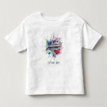 Coeurs Et Lavages Mignons En T-Shirt Aquarelle