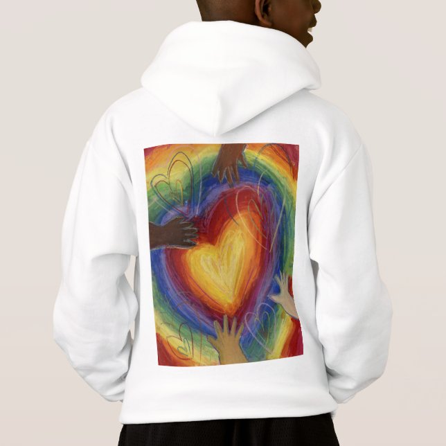 Coeurs et mains Aimer Diversité Art Sweat - shirt  (Dos)
