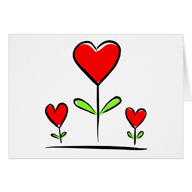 Coeurs florissants Fleurs Aimer Coeur (Devant horizontal)