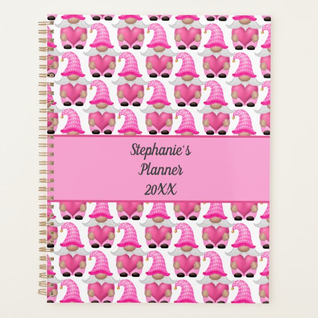 Coeurs Gnomes roses Bois Scandinave Cute (Devant)