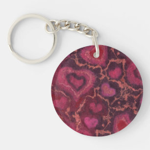 Coeurs gonflés, amour romantique, rouge rose & bor