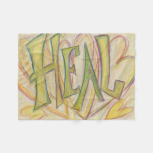 Coeurs guérisseurs Word Art Cosy Couvertures en mo