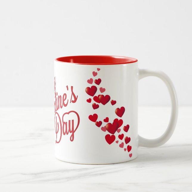 Coeurs Heureuses Saintes-Valentin Mug (Droit)