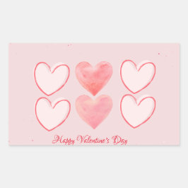 Coeurs Heureuses Saintes-Valentin Stickers minimal