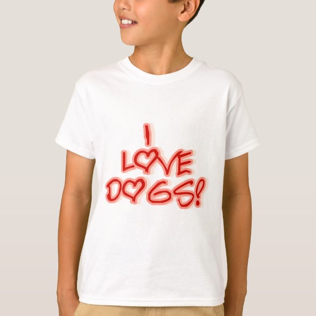 Coeurs I Love Chiens Tshirts et cadeaux (Devant)