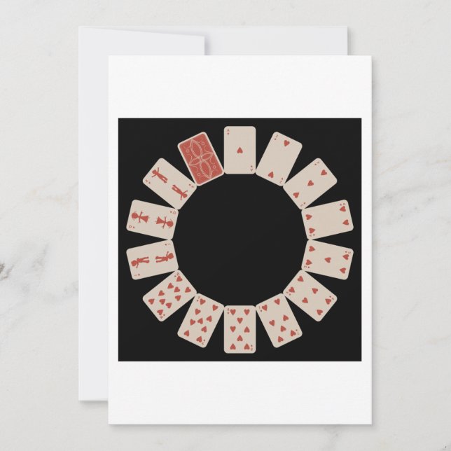 Coeurs Jouer aux cartes Cercle (Devant)