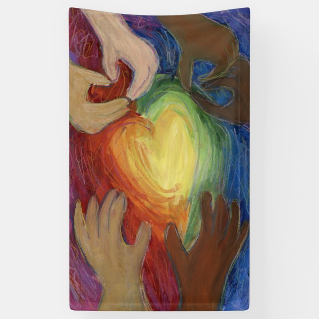 Coeurs & Mains Aimer Diversité Art Bannière person (Vertical)