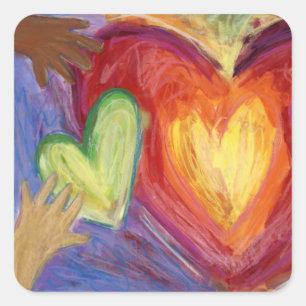 Coeurs & Mains Aimer Diversité Stickers Art Décal