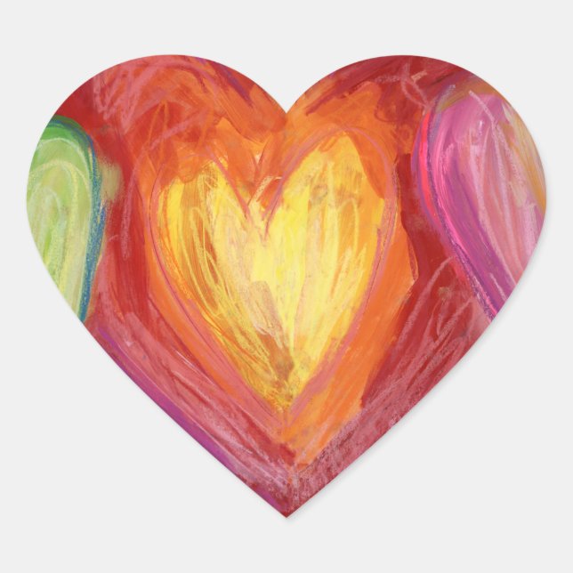 Coeurs & Mains Aimer Diversité Stickers Art Décal (Devant)