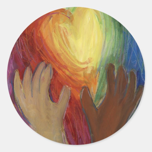 Coeurs & Mains Aimer Diversité Stickers Art Décal (Devant)