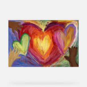 Coeurs & Mains Love Peinture DEI Art Print Sign